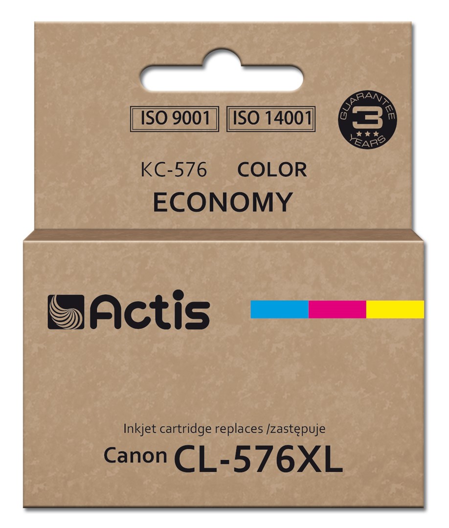 Tinta za printer ACTIS KC-576 (Zamjena za Canon CL-576XL, Supreme, 15 ml, boje cijan, žuta, magenta)-0