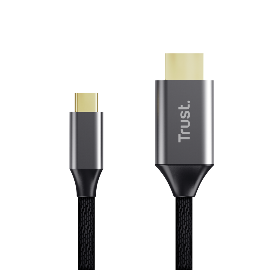 Kabel TRUST CALYX, USB-C na HDMI, Full HD/Ultra HD 4K, 200cm, Black