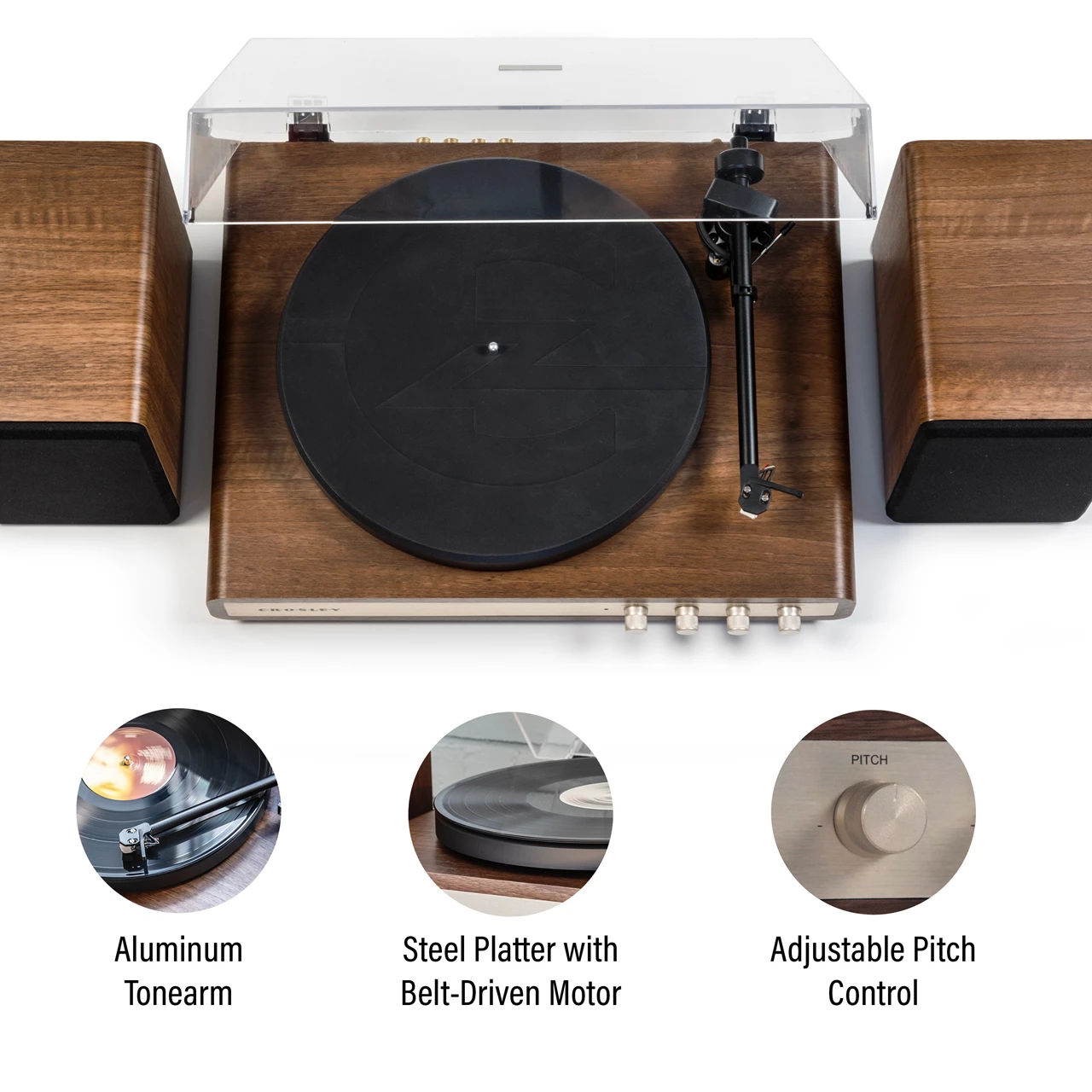Gramofon CROSLEY C65, walnut-10