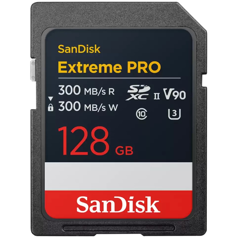 Memorijska kartica SANDISK Extreme PRO 128GB SDXC, 300MB/s, 8K, V90, UHS-II-2