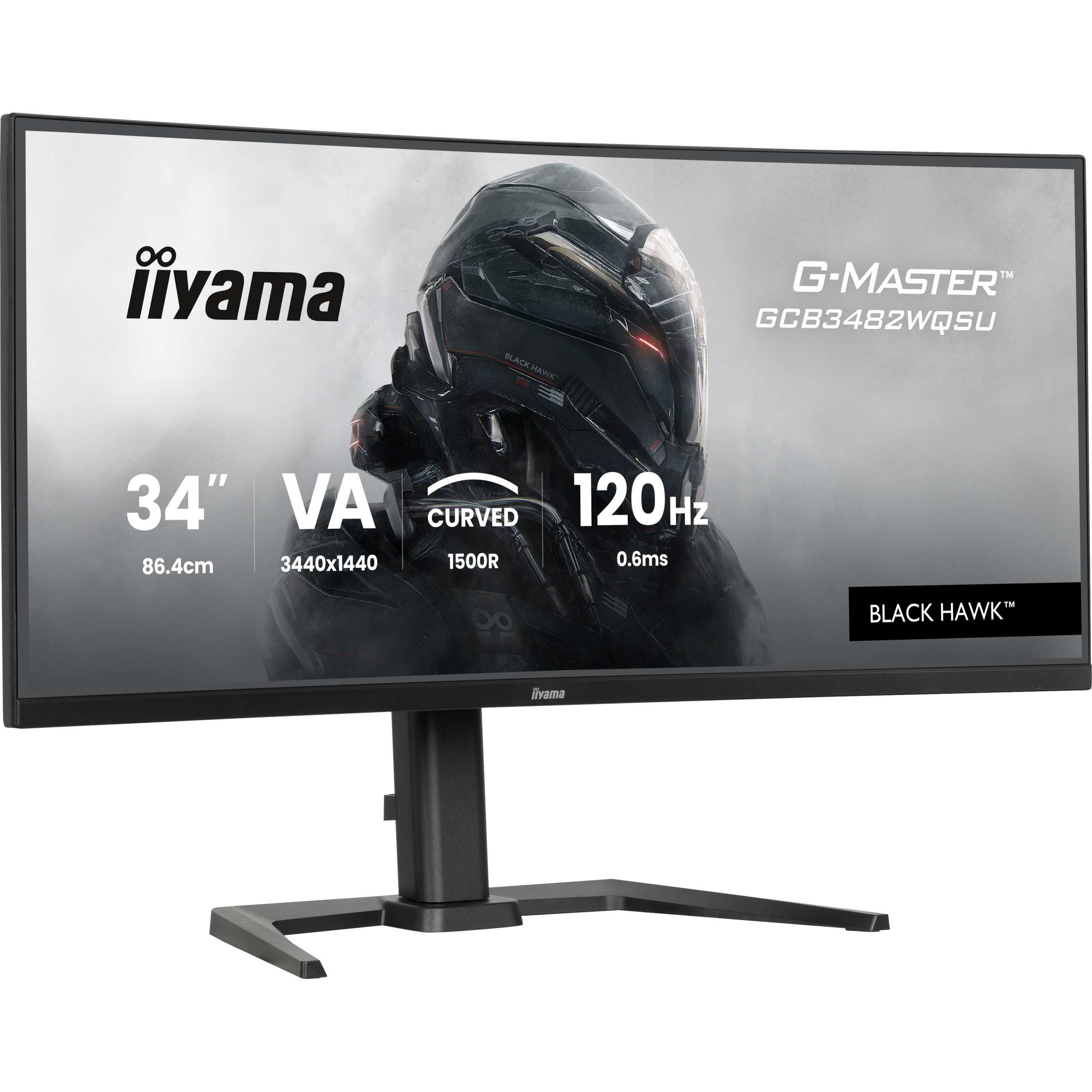 iiyama Get ahead with the curved GCB3482WQSU-B1 Black Hawk featuring 120Hz refresh rate and 0.6ms response time-0