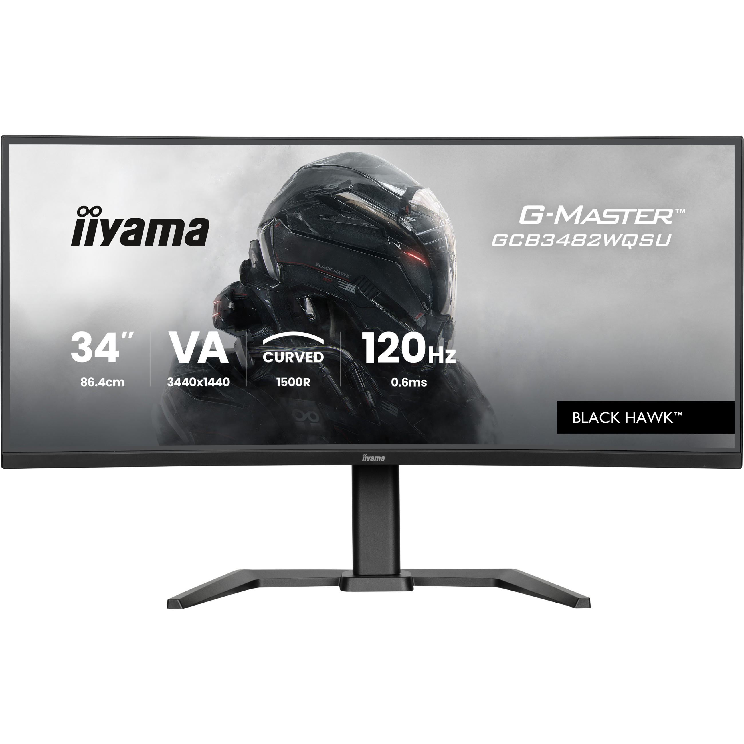 iiyama Get ahead with the curved GCB3482WQSU-B1 Black Hawk featuring 120Hz refresh rate and 0.6ms response time-1