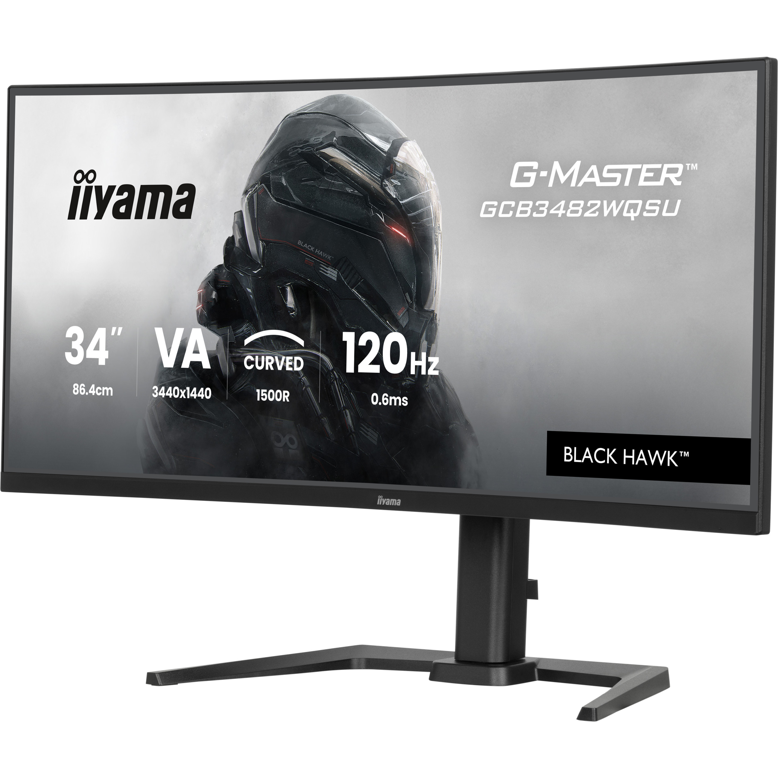 iiyama Get ahead with the curved GCB3482WQSU-B1 Black Hawk featuring 120Hz refresh rate and 0.6ms response time-5