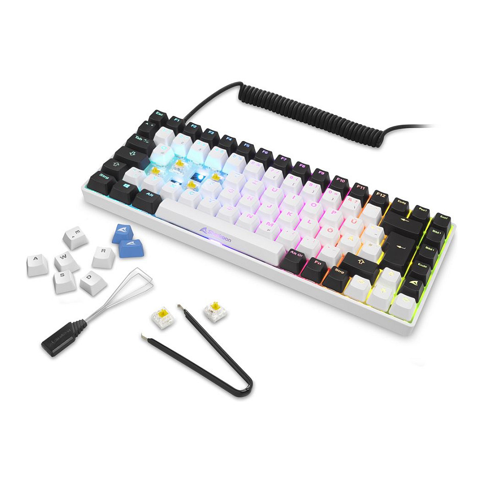 Tipkovnica SHARKOON SKILLER SGK50 S3 (USB, QWERTZ, njemačka) – internacionalna non HR tipkovnica-7