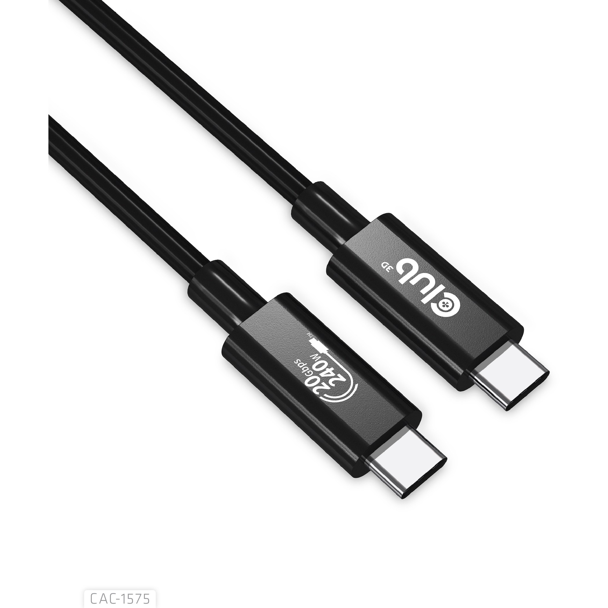 Kabel CLUB 3D USB4 Gen2x2 Type-C Bi-Directional 4K60Hz, Data 20Gbps, PD 240W (M/M) 2m-0
