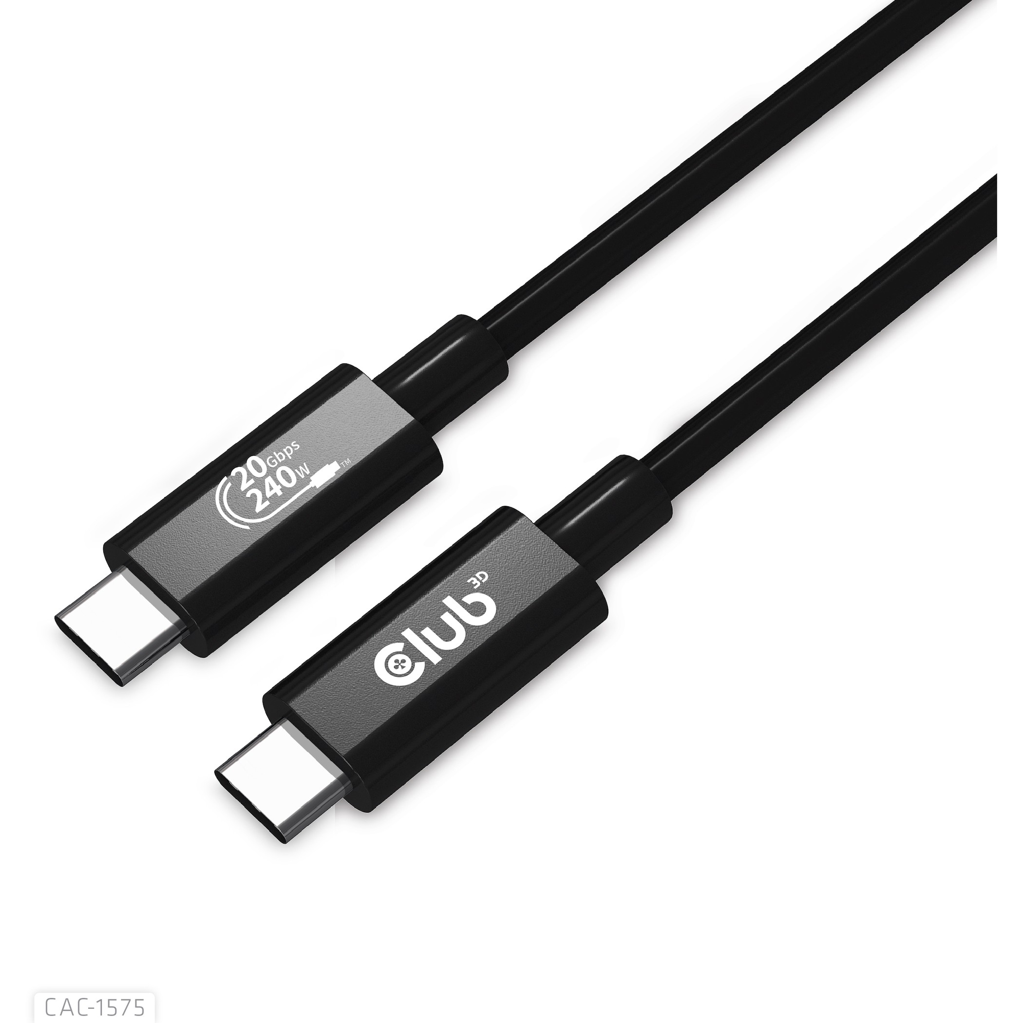 Kabel CLUB 3D USB4 Gen2x2 Type-C Bi-Directional 4K60Hz, Data 20Gbps, PD 240W (M/M) 2m-1