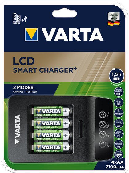 Punjač baterija VARTA LCD Smart Charger+ (za AA/AAA, USB)-3