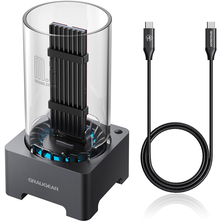 Docking stanica za diskove GRAUGEAR G-M2DK-U4-40G (USB 3.2 Gen 2 Type-C, Siva)