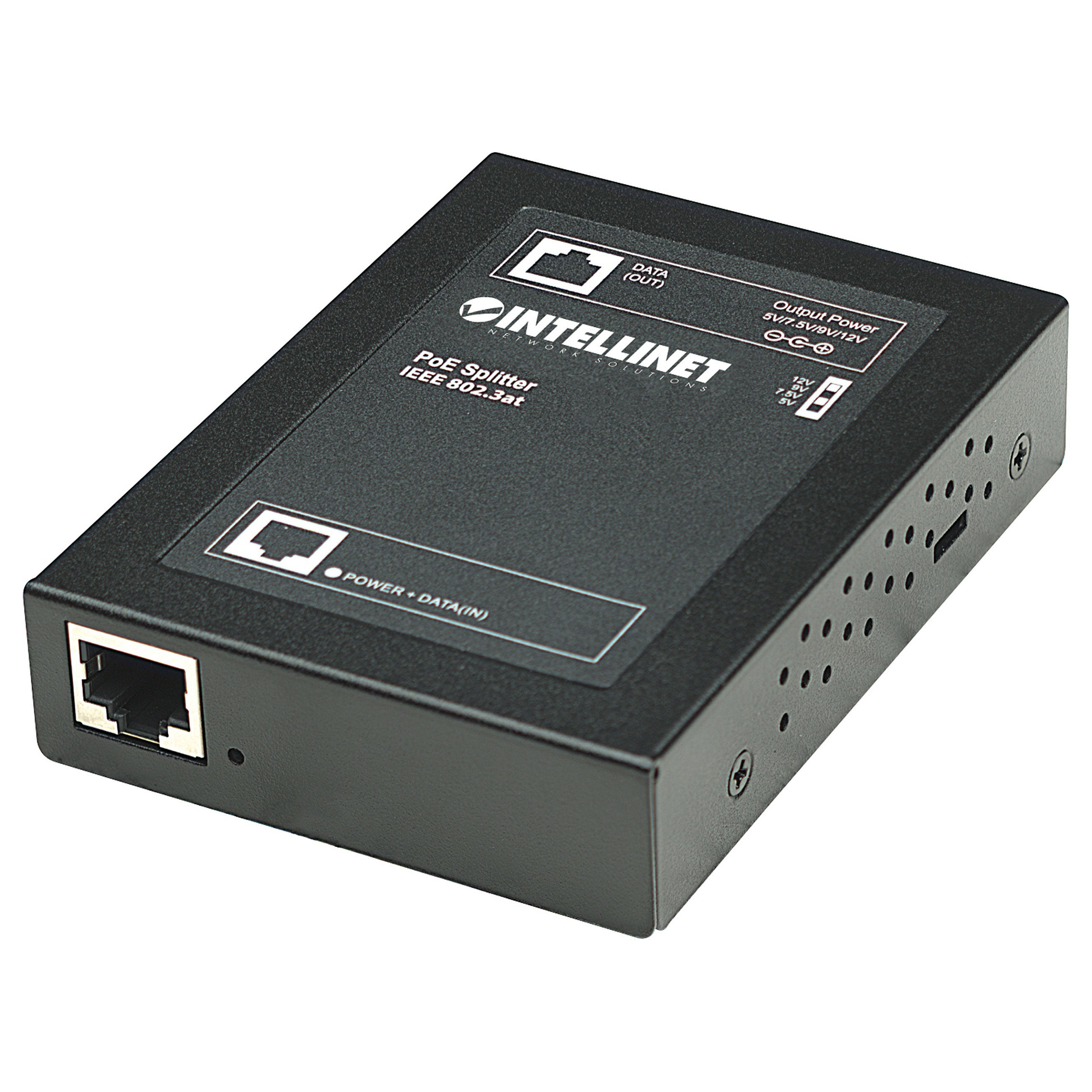 Splitter INTELLINET Power over Ethernet (PoE+) IEEE802.3at, 5, 7.5, 9 ili 12 V DC izlazna naponska opcija-0