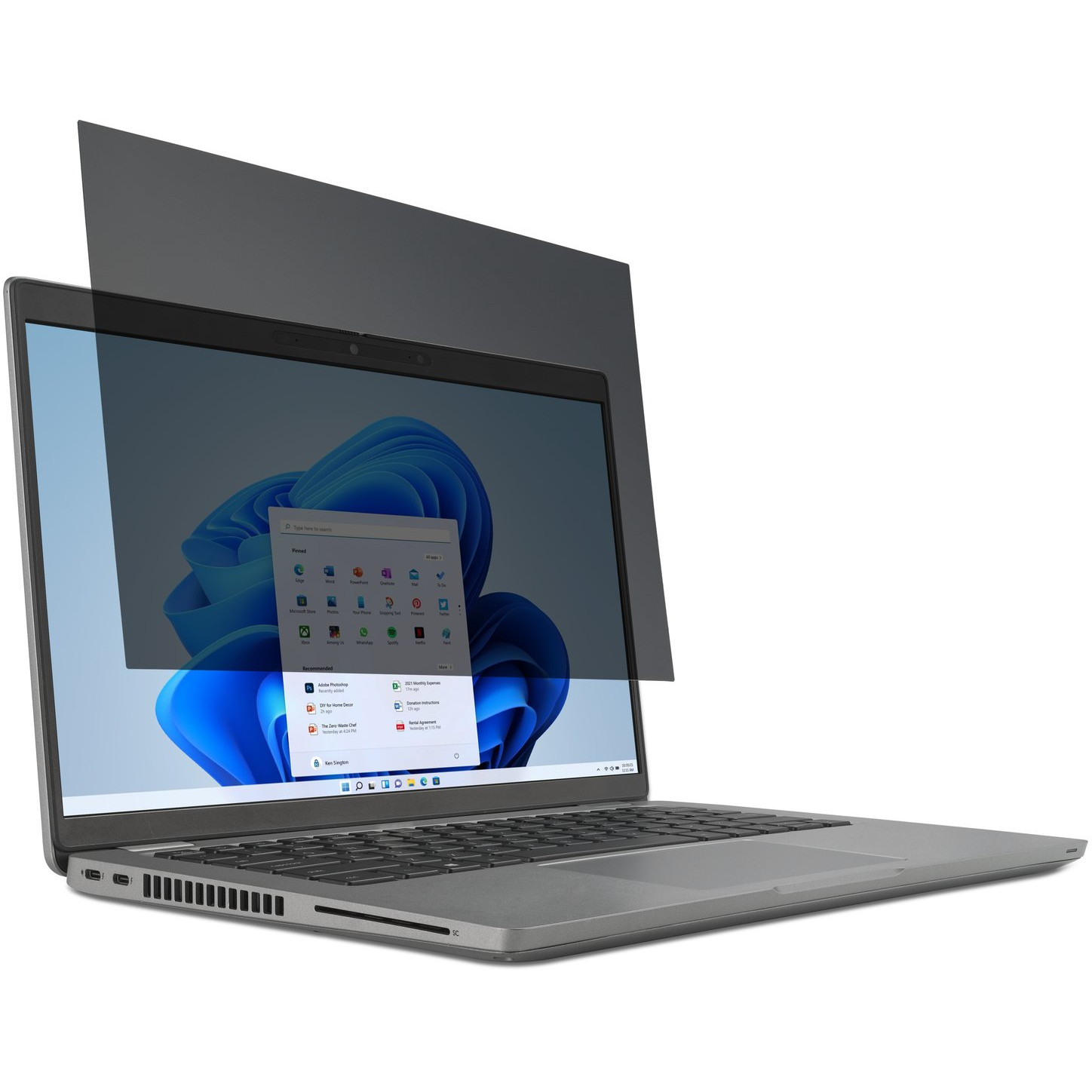Laptop Privacy Screen Filter KENSINGTON 2-Way Removable 14" Wide 169-0