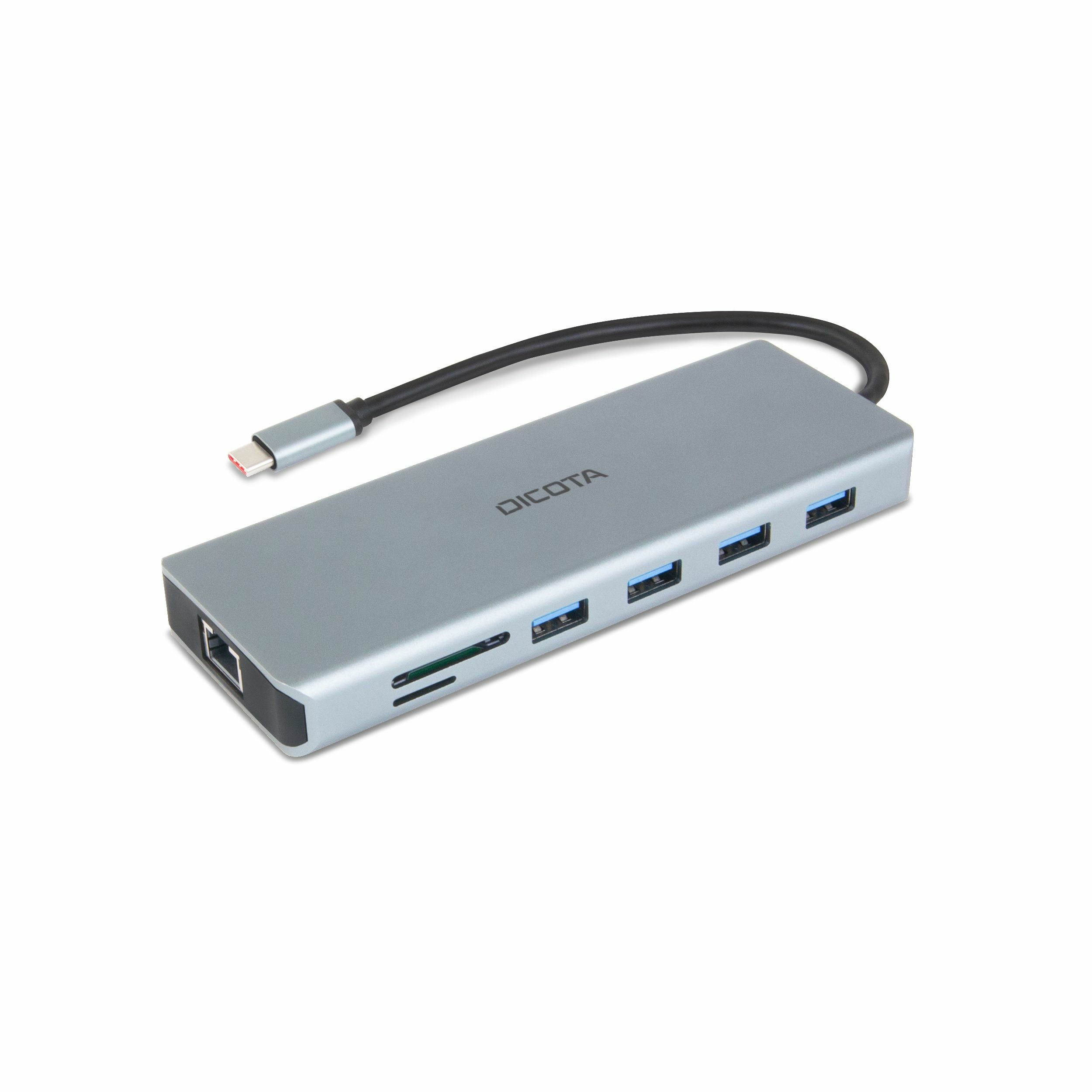 Hub DICOTA D32065 (USB 3.2 Gen 1 Type-C, Srebrna)-0