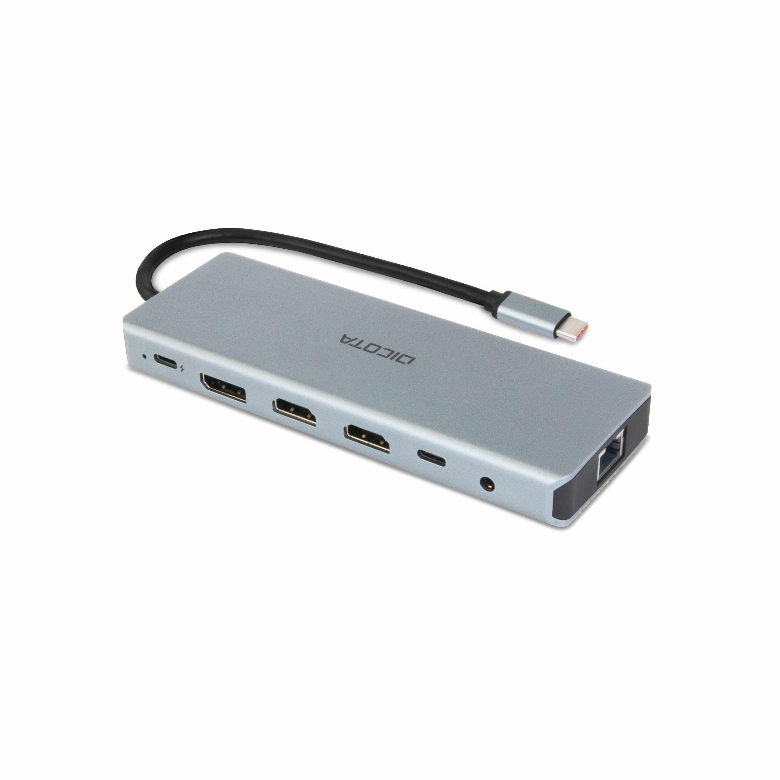 Hub DICOTA D32065 (USB 3.2 Gen 1 Type-C, Srebrna)-1