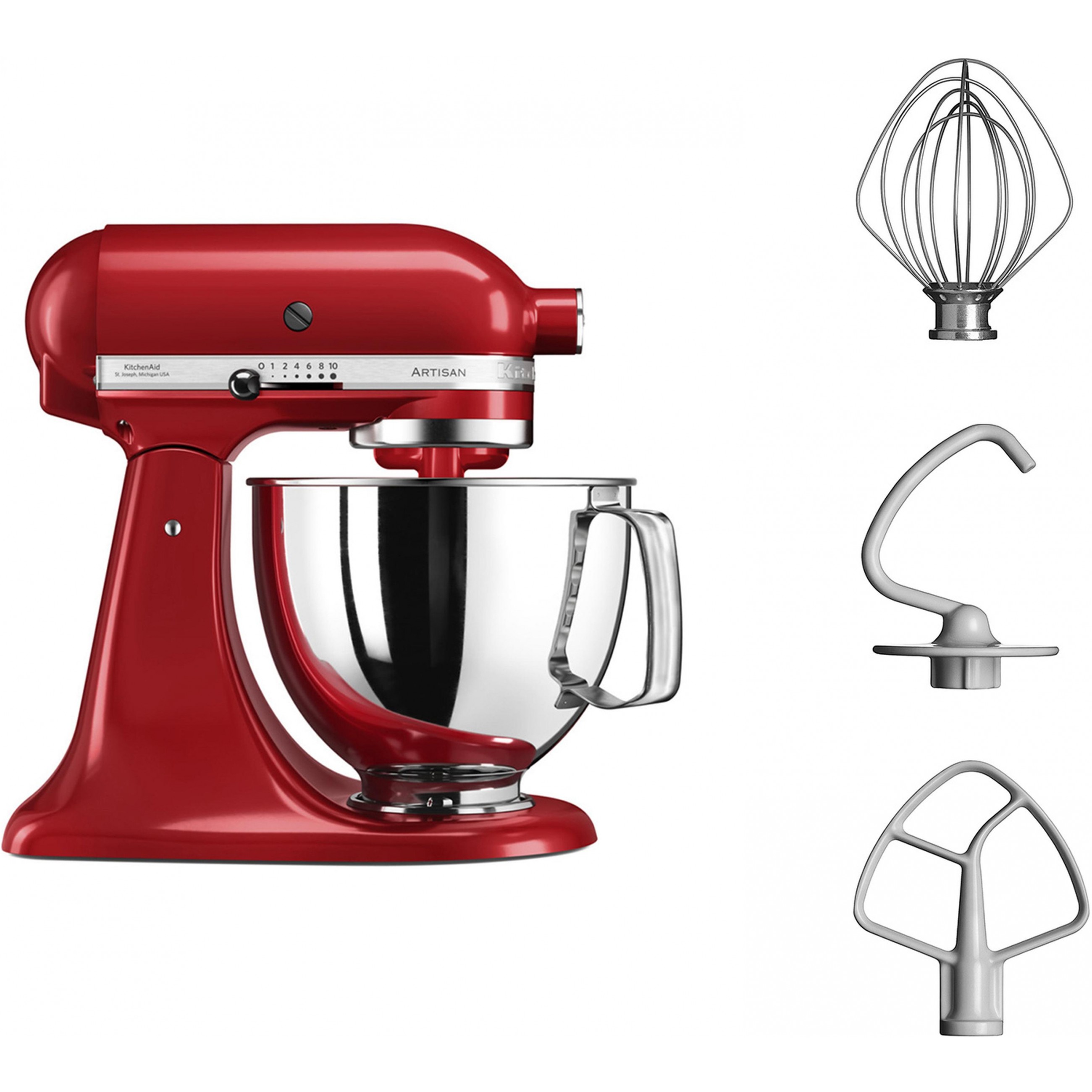 Mikser KitchenAid Artisan 5KSM125 (300 W, crvena boja)-1