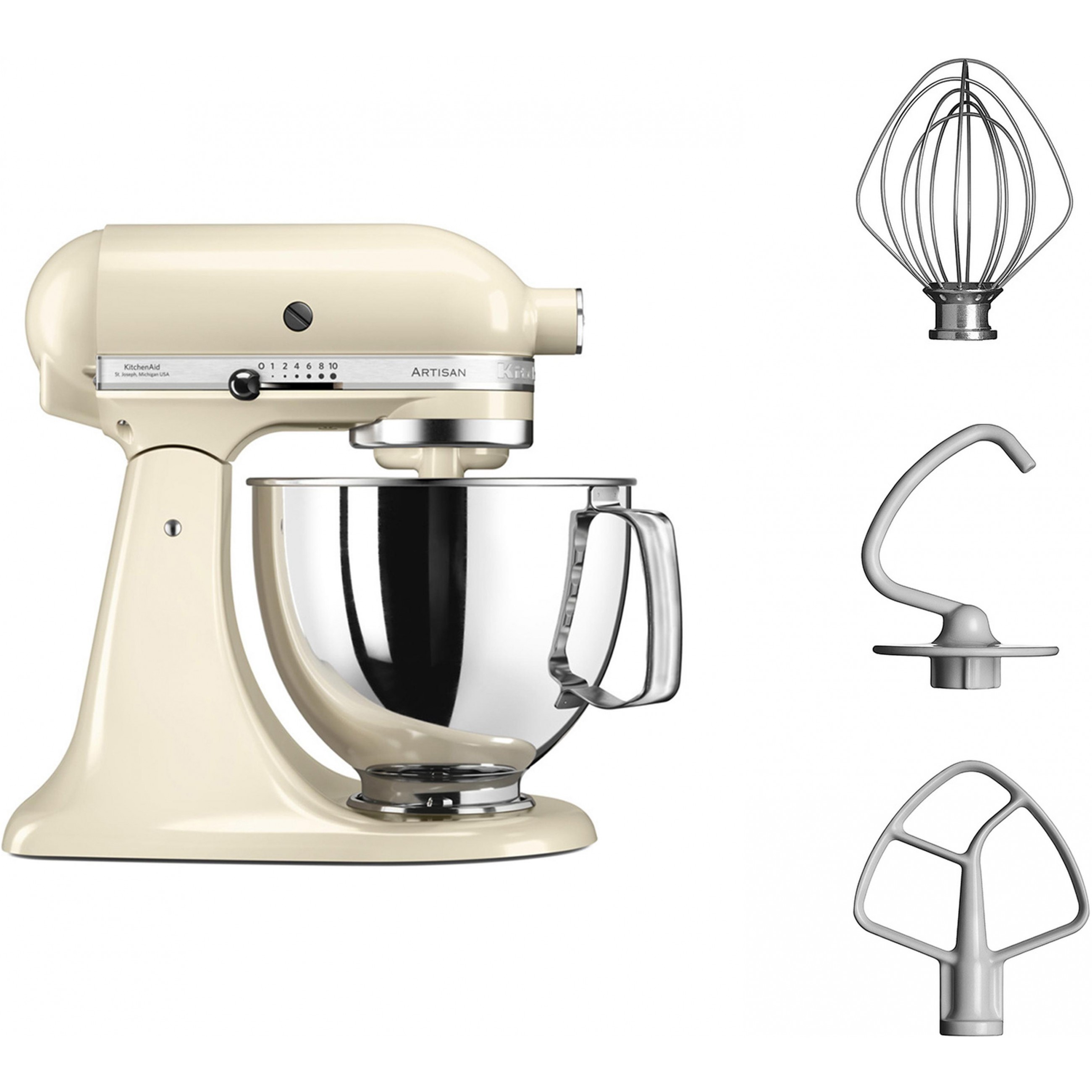 Mikser KitchenAid 5KSM125EAC (300 W, Cream)-1