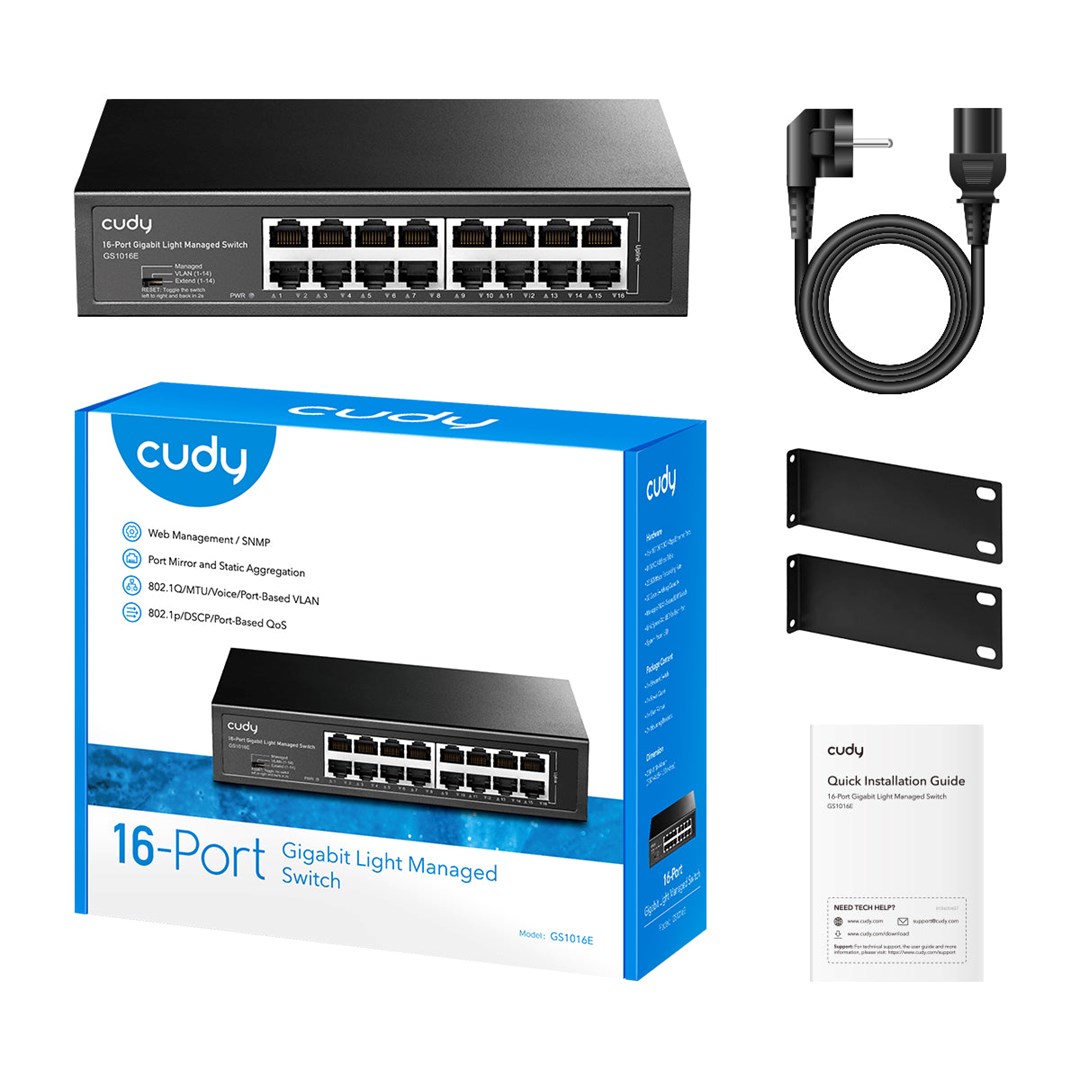 Mrežni switch CUDY GS1016E (16-portni, Gigabit)-3