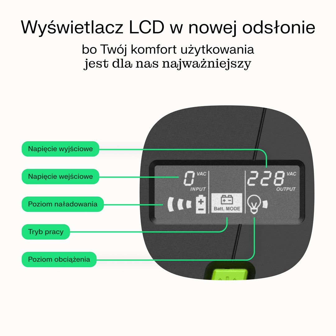 UPS GREEN CELL POWERPROOF 360W/650VA MOD. SINE (360W snaga, 650VA kapacitet, modifikovani sinusni val)-7