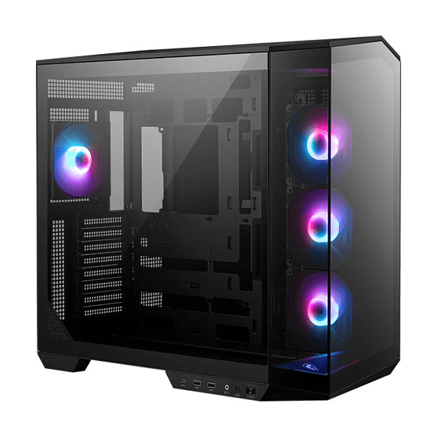 Kućište za računalo MSI MAG Pano 100R PZ Black (Midi Tower, 270° panoramsko staklo, 4x ARGB ventilatora)-0