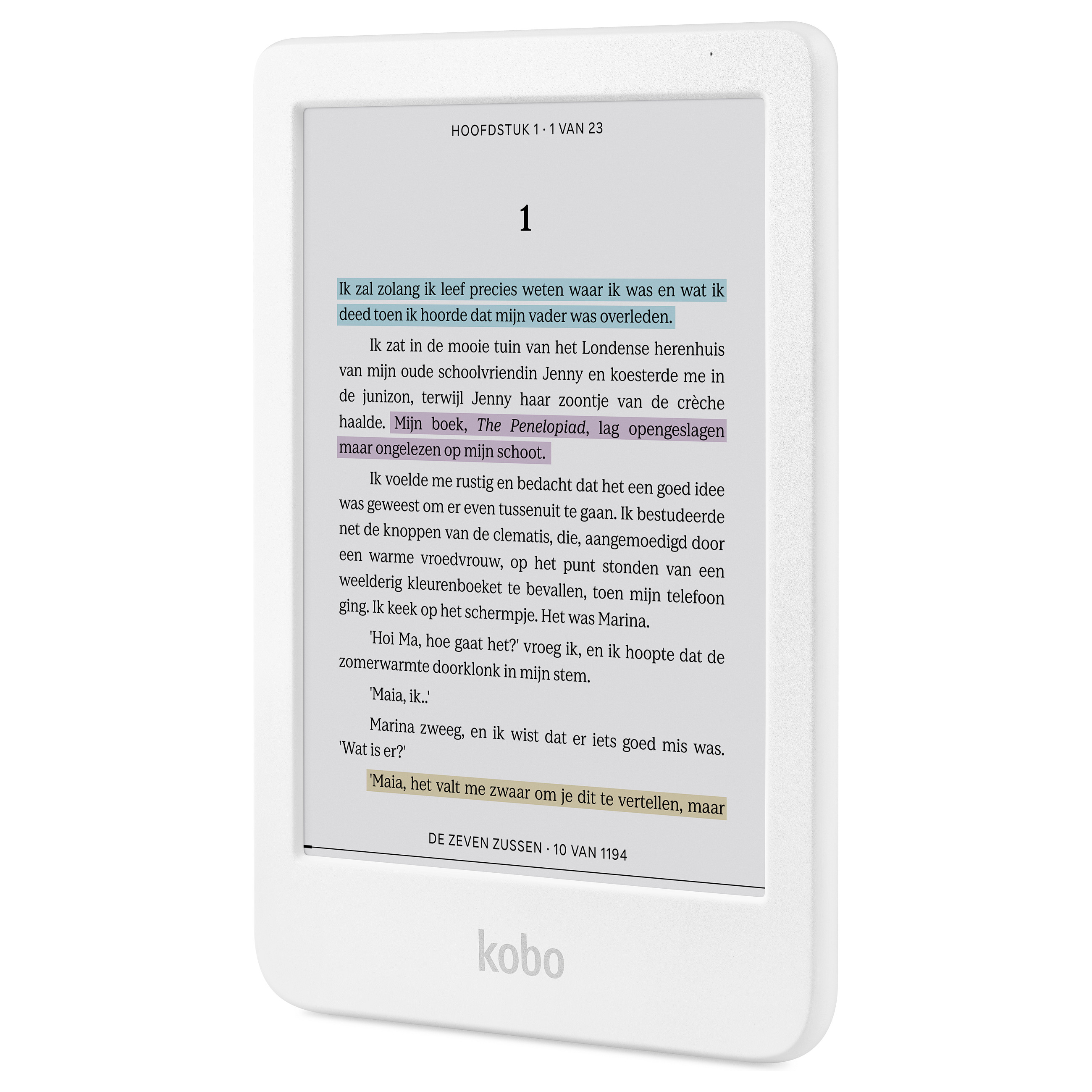 E-book čitač KOBO Clara Colour (Touchscreen, 16 GB, Wi-Fi, Bijela)-1