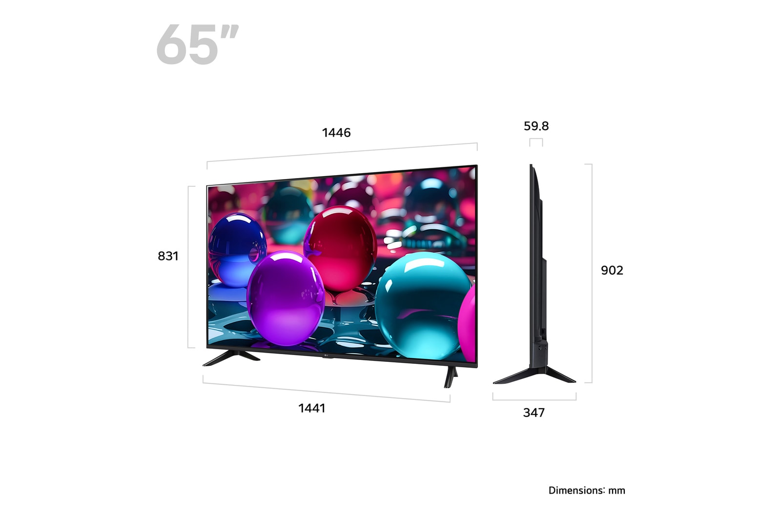 TV LG 65UA73006LA (165 cm, 4K UHD, LED, Smart TV, DVB-T2/-C/-S2)-4