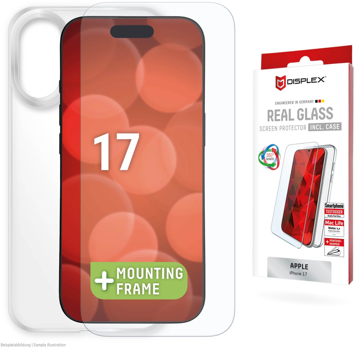 Staklo zaštitno DISPLEX Screen Protector + Case za IPHONE 17