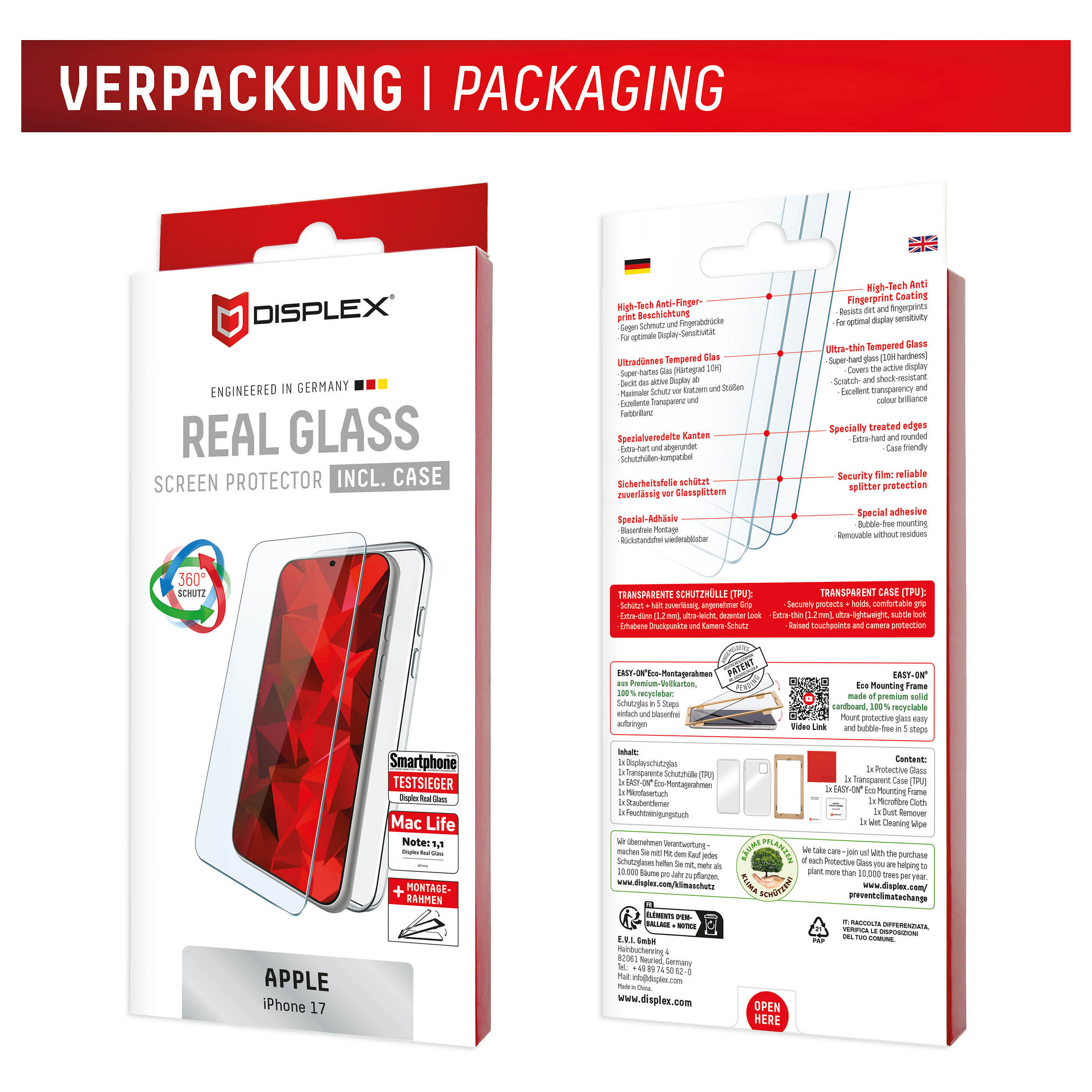 Staklo zaštitno DISPLEX Screen Protector + Case za IPHONE 17-6