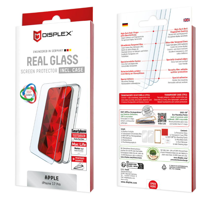Staklo zaštitno DISPLEX Screen Protector + Case za IPHONE 17 Pro-2