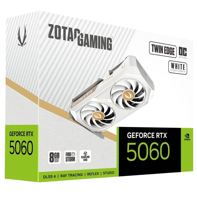 Grafička kartica ZOTAC GAMING GeForce RTX 5060 Twin Edge OC White Edition NVIDIA 8 GB GDDR7-6