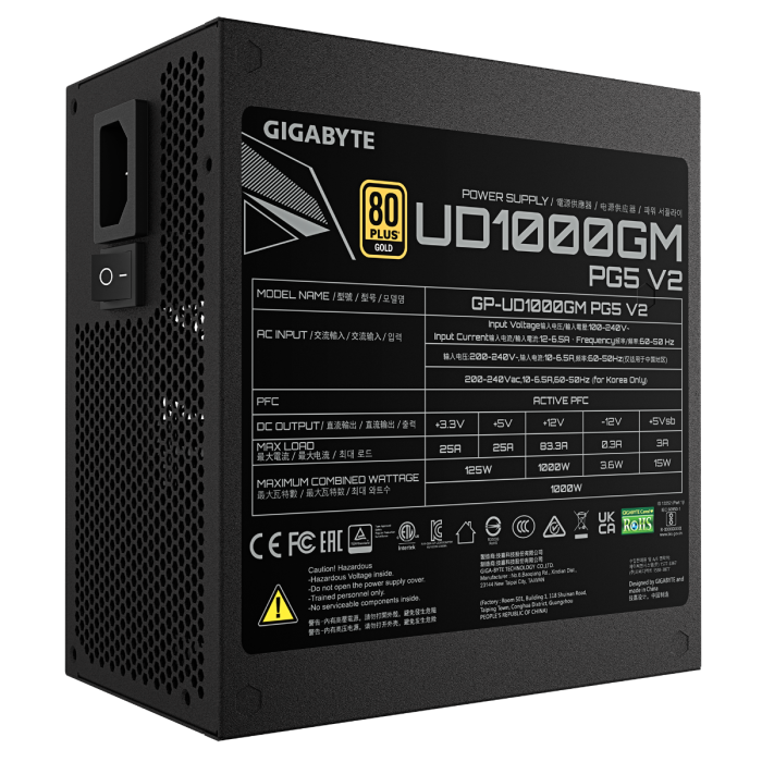 Napajanje GIGABYTE UD1000GM PG5 V.2 1000W 80+ Gold-3