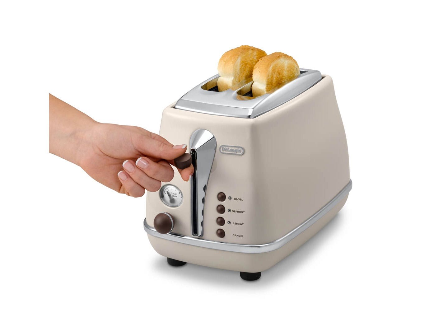 Toster DELONGHI Icona Capitals CTOV 2103.BG (2 utora, 900W, bež)-2