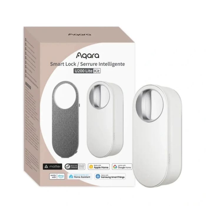 Pametna ključavnica AQARA U200 Lite, bijela (Bluetooth, NFC, daljinsko otključavanje, baterija do 6 mjeseci, USB-C)-0