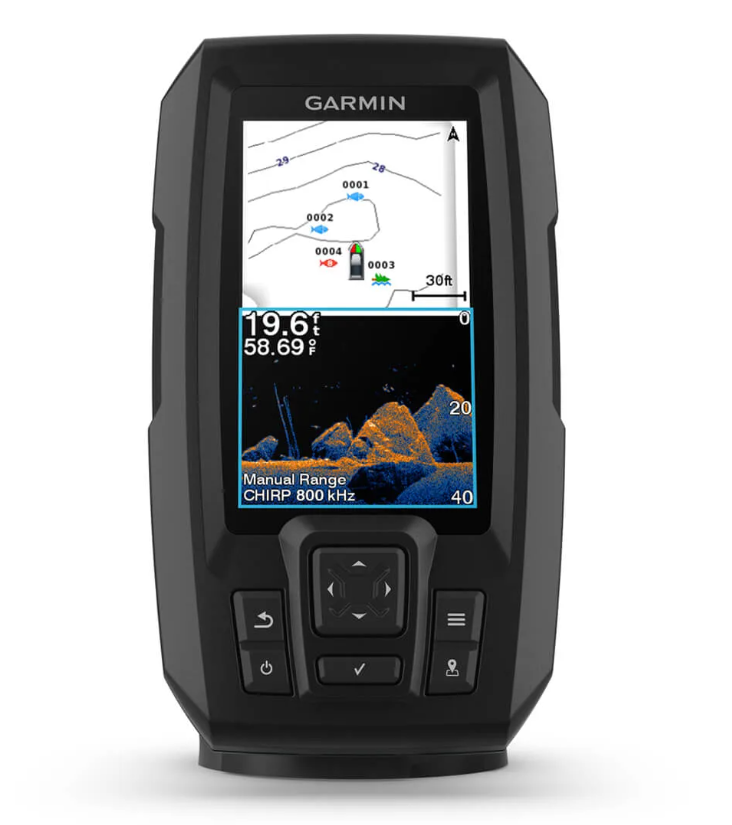 Fishfinder GARMIN Striker Vivid 4cv (sa sondom CHIRP 77/200kHz/ClearVü GT20-TM, 4-pin) GPS 010-02550-01-0