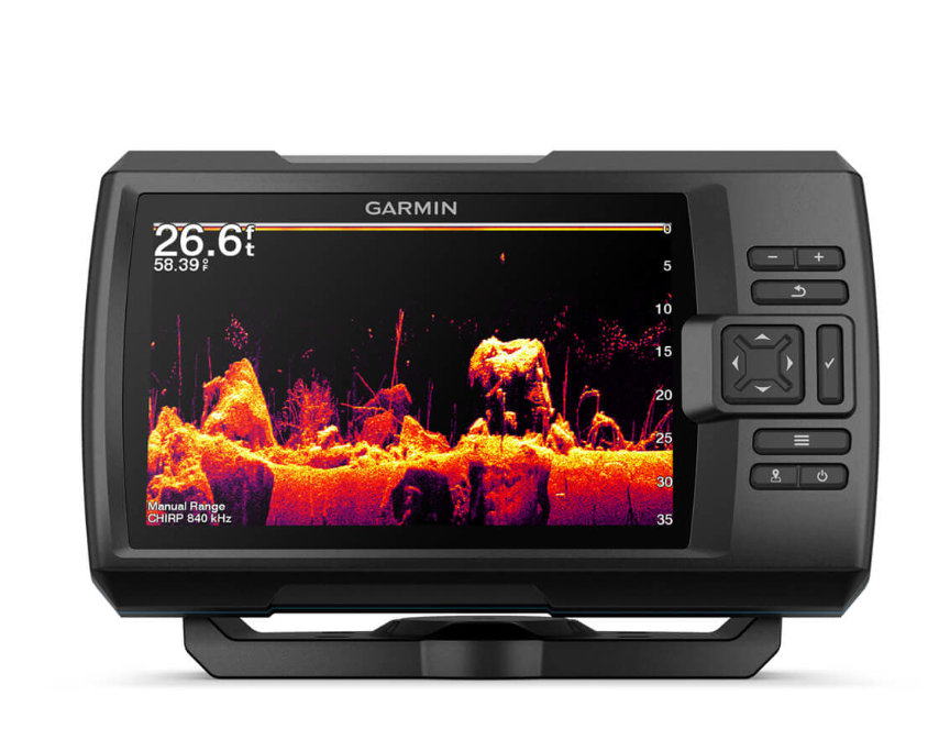 Fishfinder GARMIN Striker Vivid 7cv (sa sondom CHIRP 77/200kHz/ClearVü GT20-TM, 4-pin) GPS, 010-02552-01-3