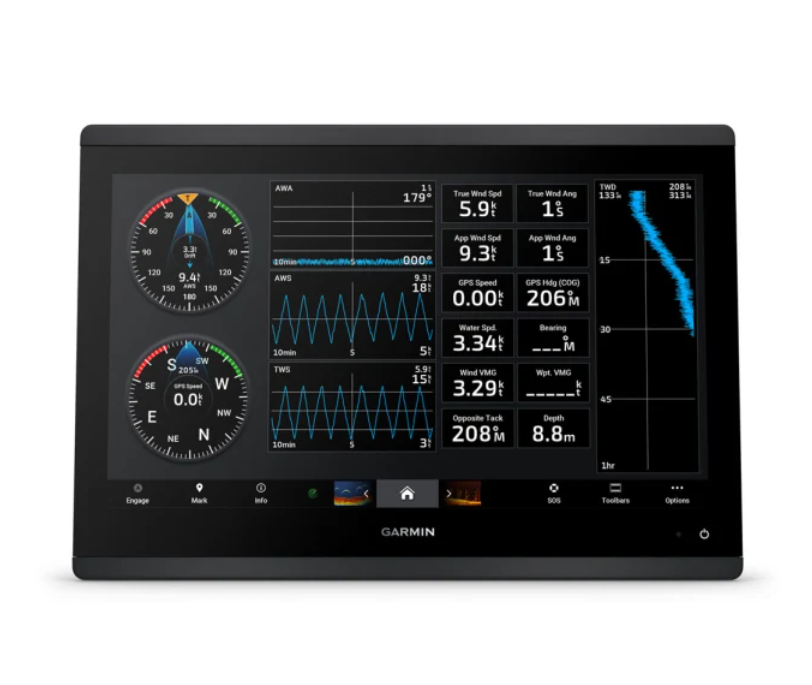 Nautički GPS ploter GARMIN GPSMAP 1623, bez sonara, s osnovnom kartom svijeta, 010-02919-00-4