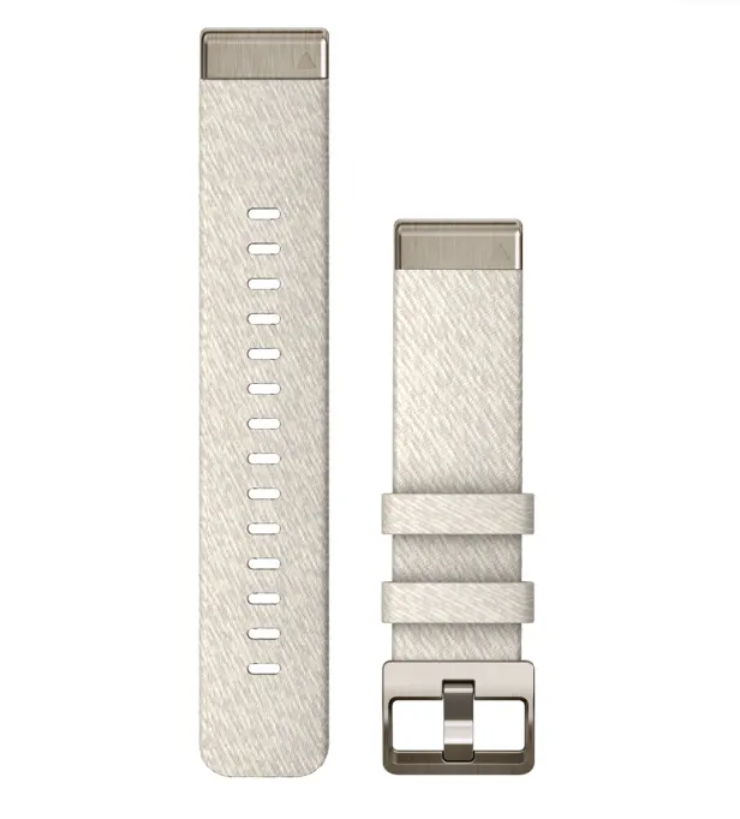 Zamjenski remen GARMIN za Quickfit 20mm Cream Heathered Nylon/soft gold, 010-13279-07