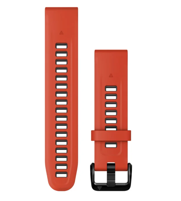 Zamjenski remen GARMIN za Quickfit 20mm Flame red/Graphite silicon, 010-13279-04-1