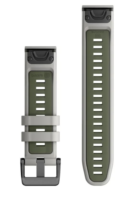 Zamjenski remen GARMIN za Quickfit 22mm Fog Gray/Moss silicone, 010-13280-08