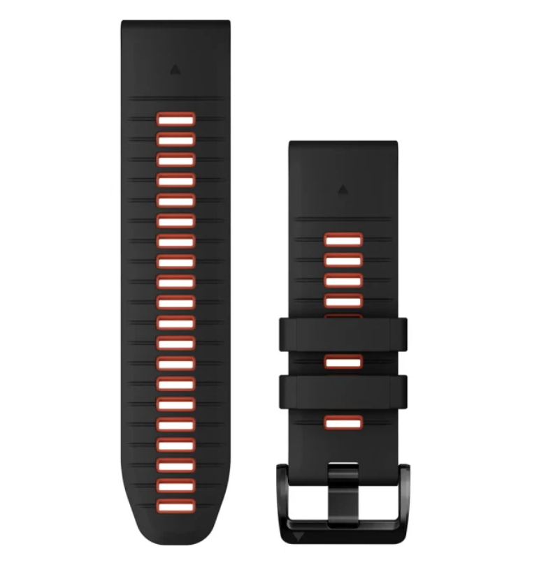 Zamjenski remen GARMIN za Quickfit 26mm Black/Flame red silicone, 010-13281-06