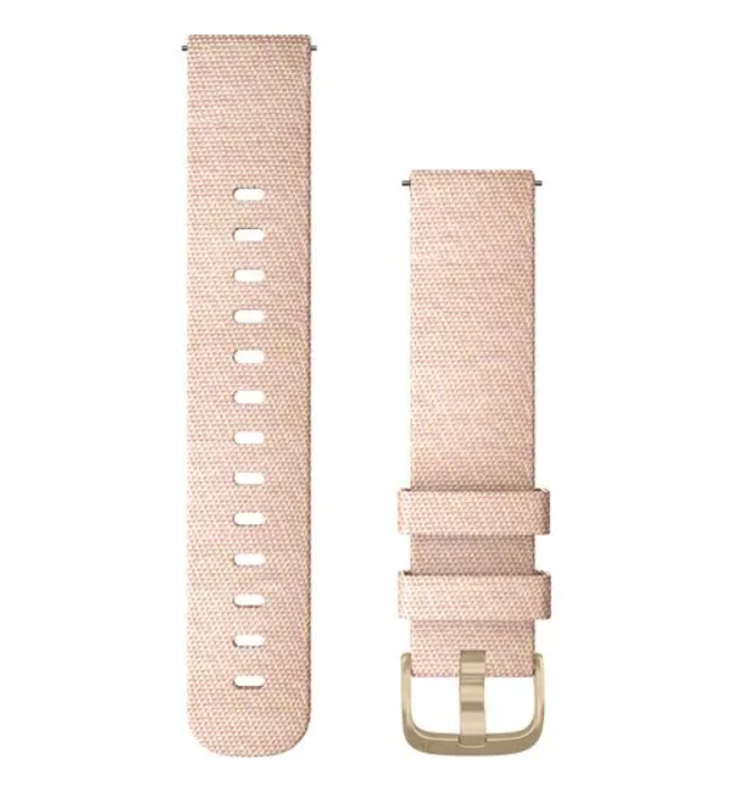 Zamjenski remen GARMIN, 20mm, Blush Pink Nylon (LightGold kopča)-0