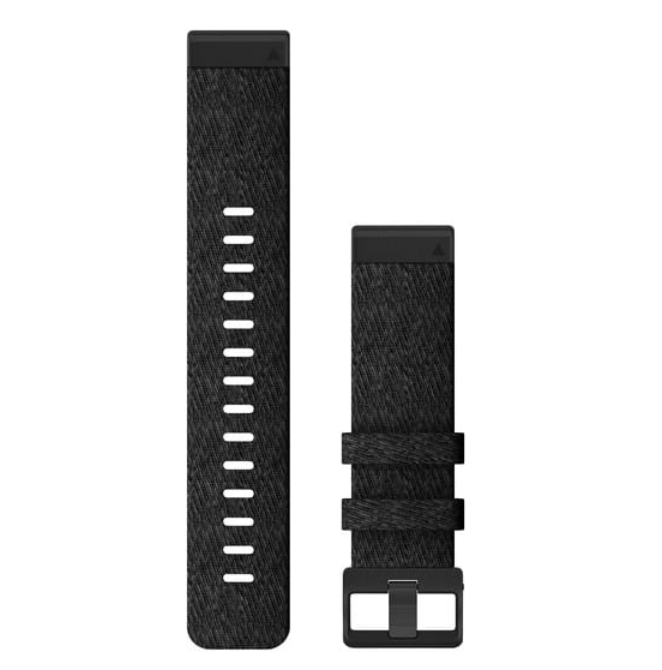 Zamjenski remen za GARMIN QuickFit 22 Heathered Black Nylon, 010-12863-07