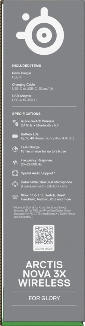 Gaming slušalice STEELSERIES Arctis Nova 3 (Multi-platform, USB-C, ClearCast Gen 2 mikrofon, RGB)-7