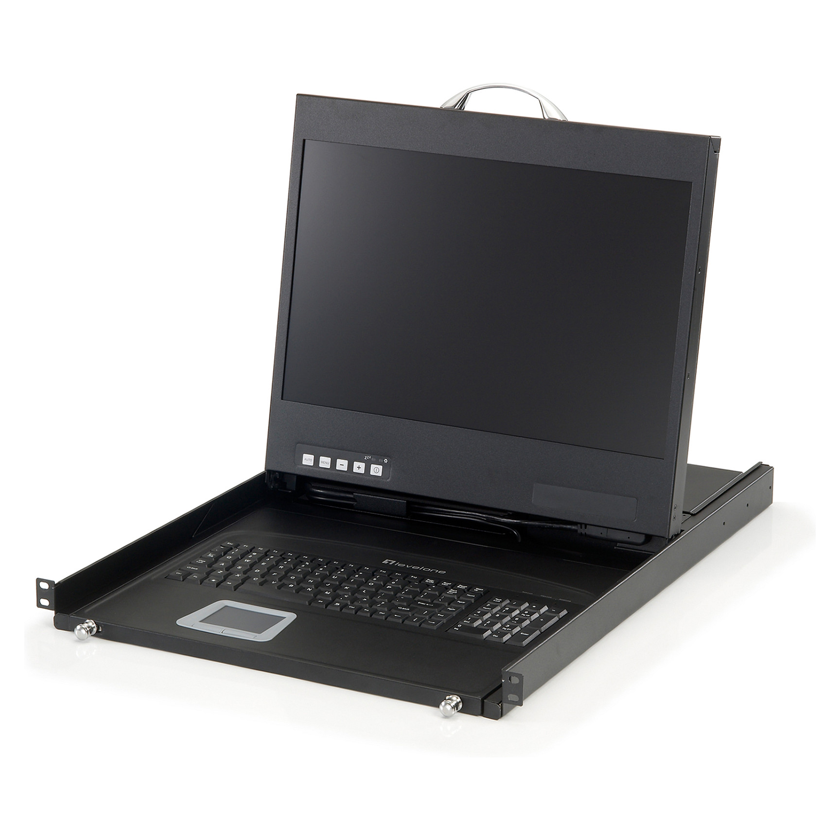 LevelOne 19" Widescreen LCD KVM Rack Console (DE tipkovnica)-0