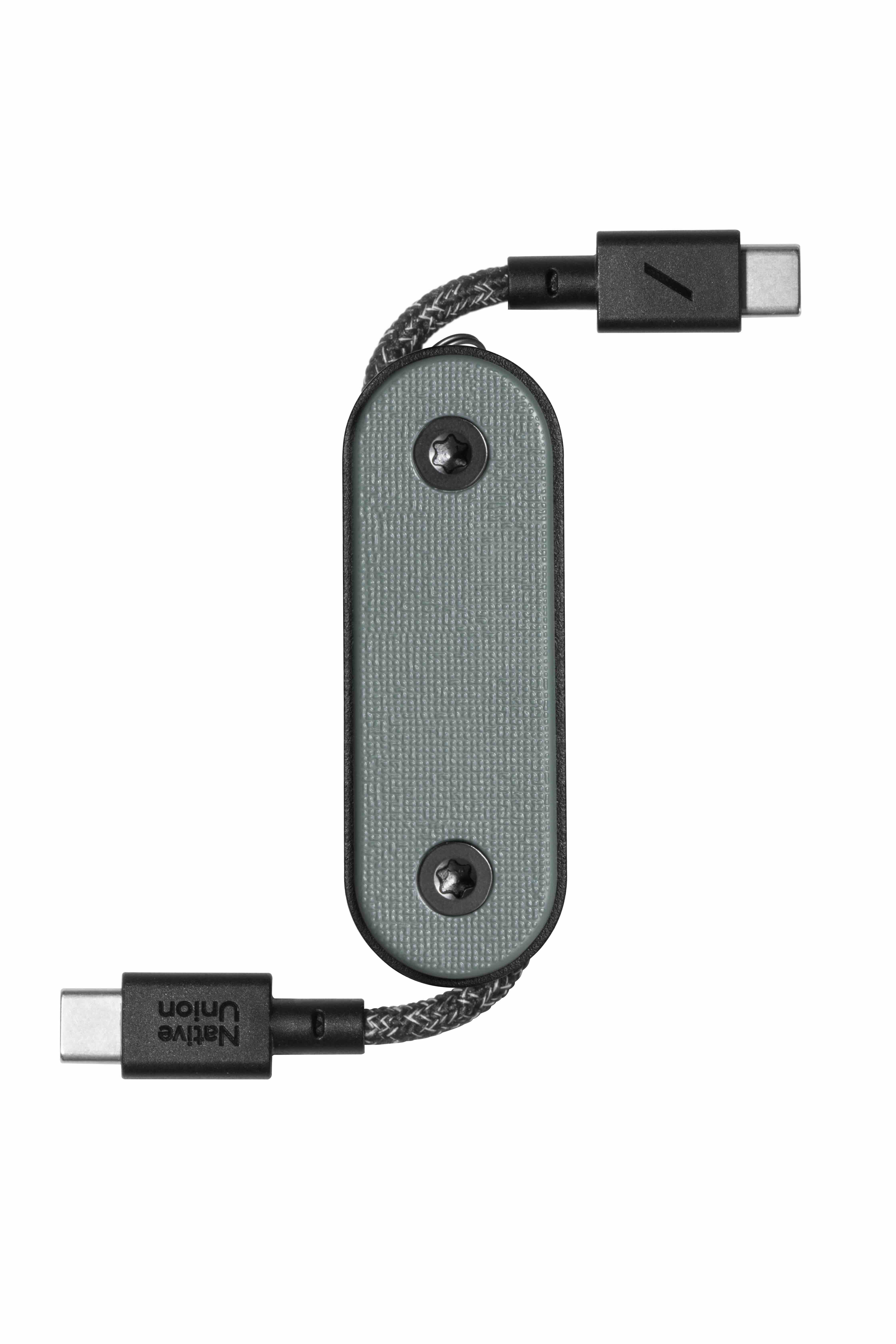 Cable USB-C - USB-C, 17 cm (slate green)-4