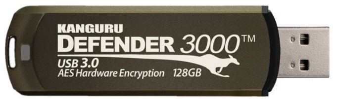 USB Flash Drive iSTORAGE Kanguru Defender 3000 (SuperSpeed USB 3.0, AES-XTS 256-bit enkripcija, FIPS 140-3 Level 3, FIPS 140-2 Level 3)-0