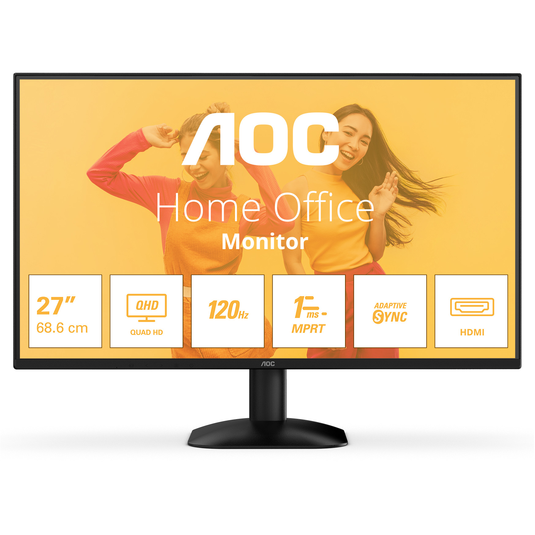 Monitor AOC Q27B35S3 (27", 2560 x 1440, Quad HD, LED, Crni)