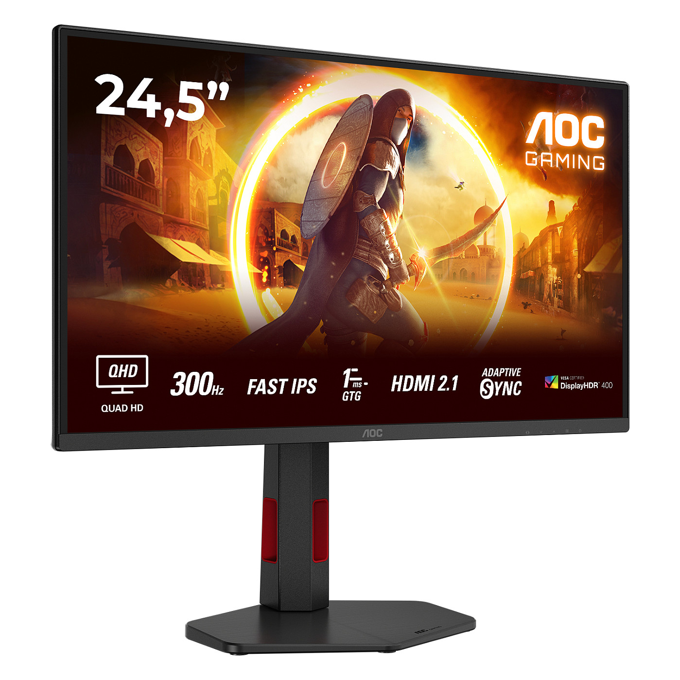 Monitor AOC G4 Q25G4SR (24.5", qhd, led, crno/crveni)-1