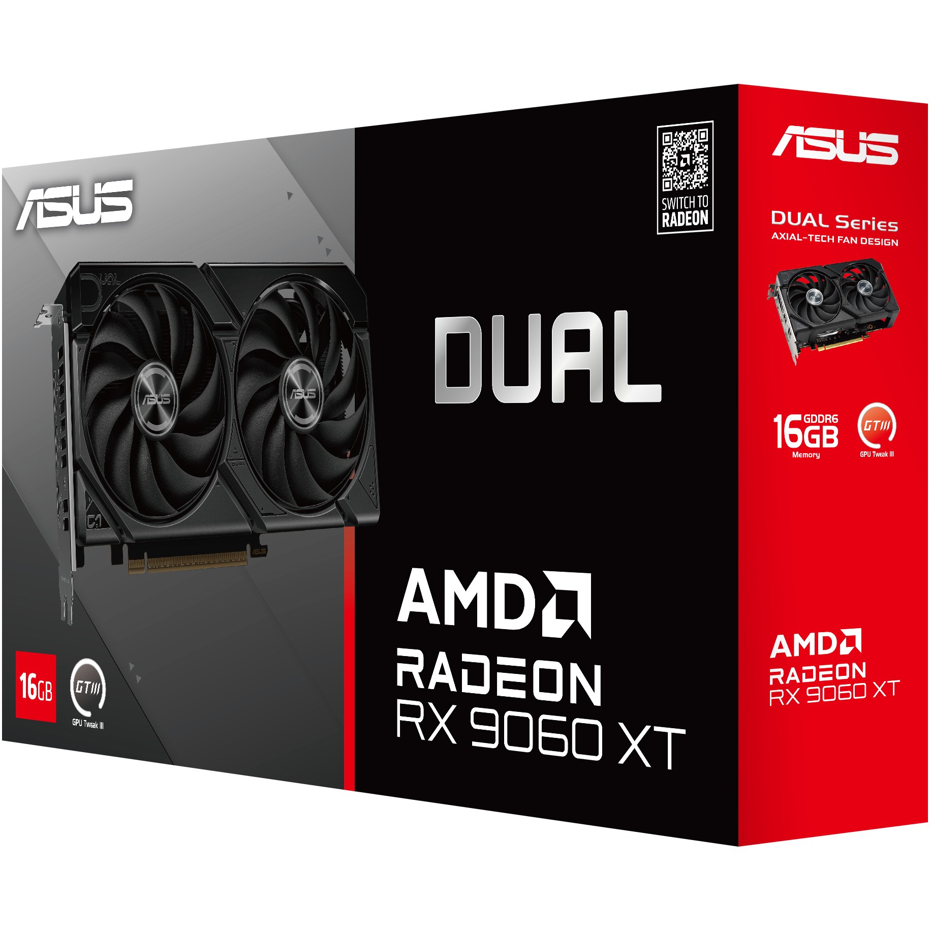 Grafička kartica ASUS DUAL-RX9060XT-16G AMD Radeon RX 9060 XT 16 GB GDDR6-2