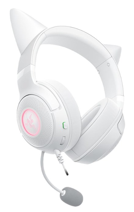 Slušalice RAZER Kraken Kitty V2 (USB, mikrofon, RGB, mačje uši, bijela boja)-2