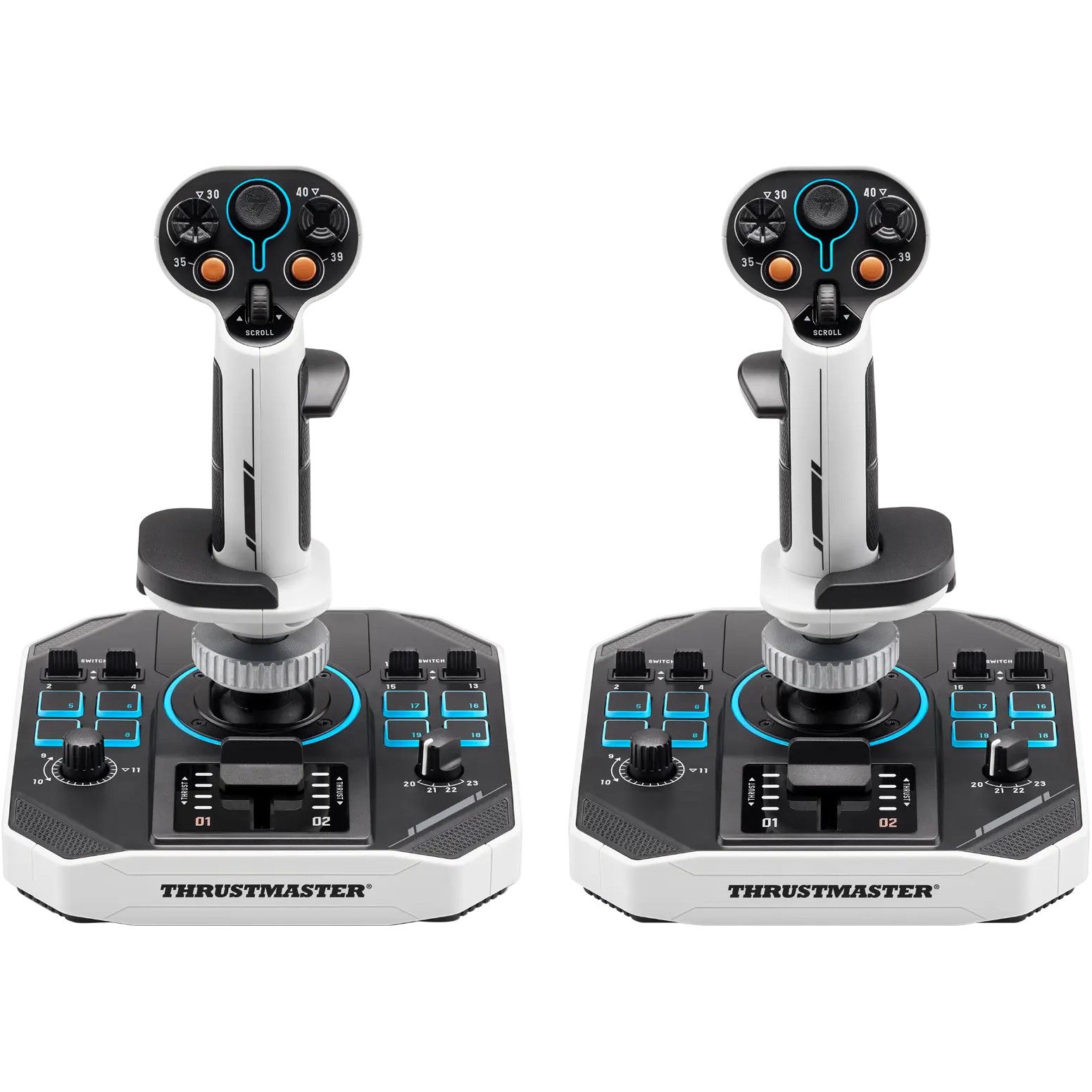 Kontroler THRUSTMASTER Sol-R 2 HOSAS Space Sim Duo Black, White USB Flightstick