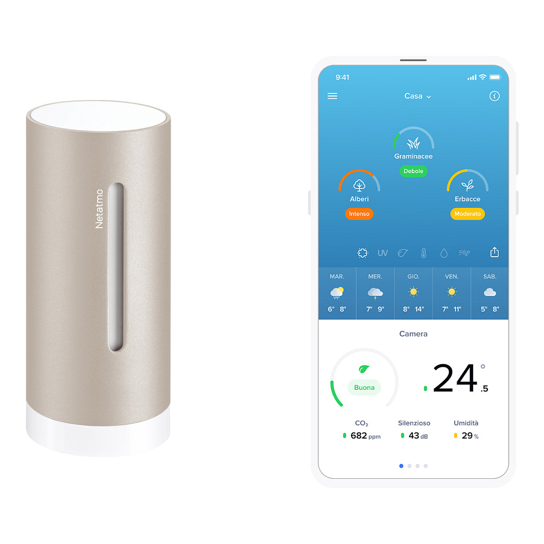 Pametni unutarnji modul NETATMO za meteo stanicu (Temperatura, Vlaga, CO2, Buka) Pijesak-1