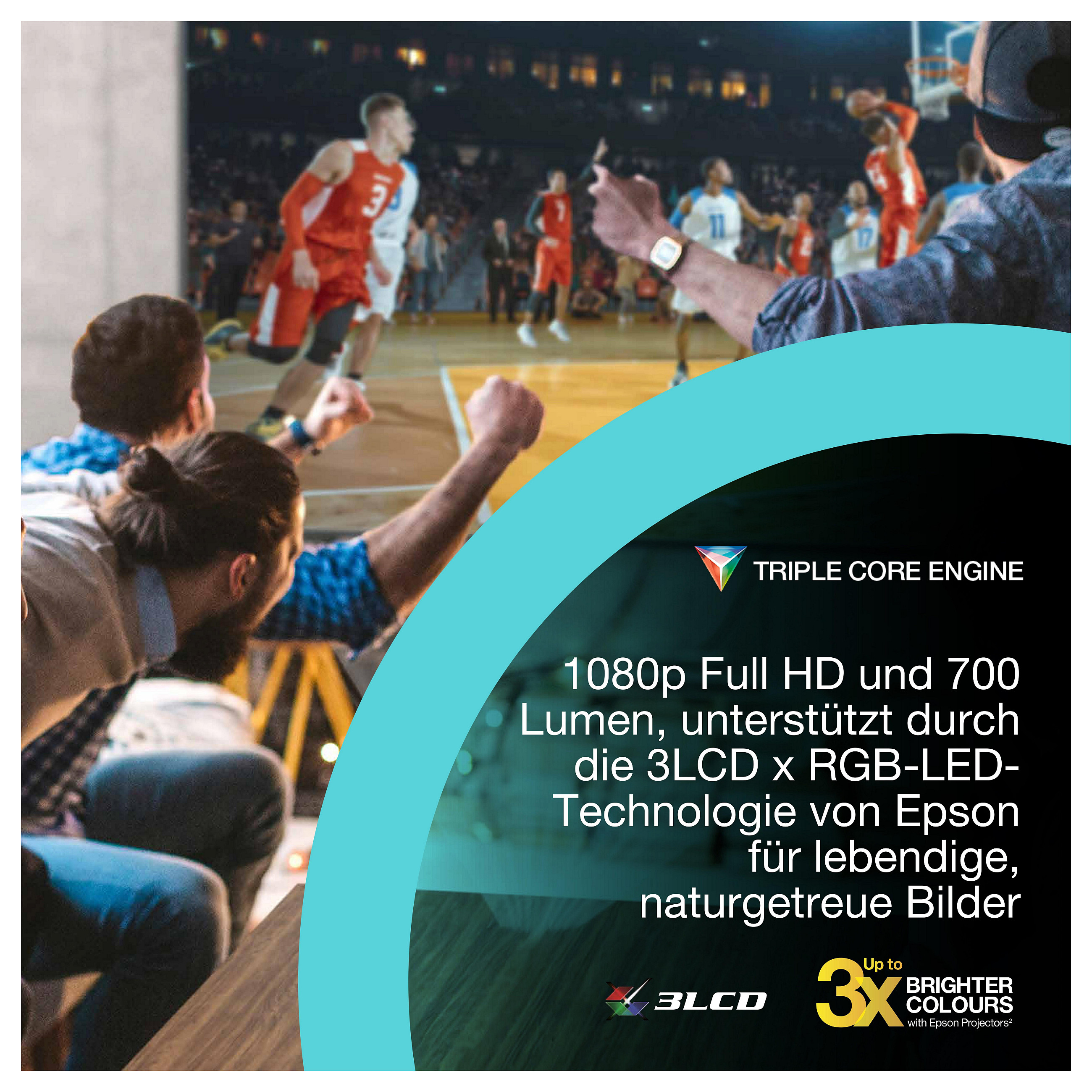 Projektor EPSON V11HB72040 Standardni projektor 700 ANSI lumena 3LCD 1080p (1920x1080) Crna, Bijela-6